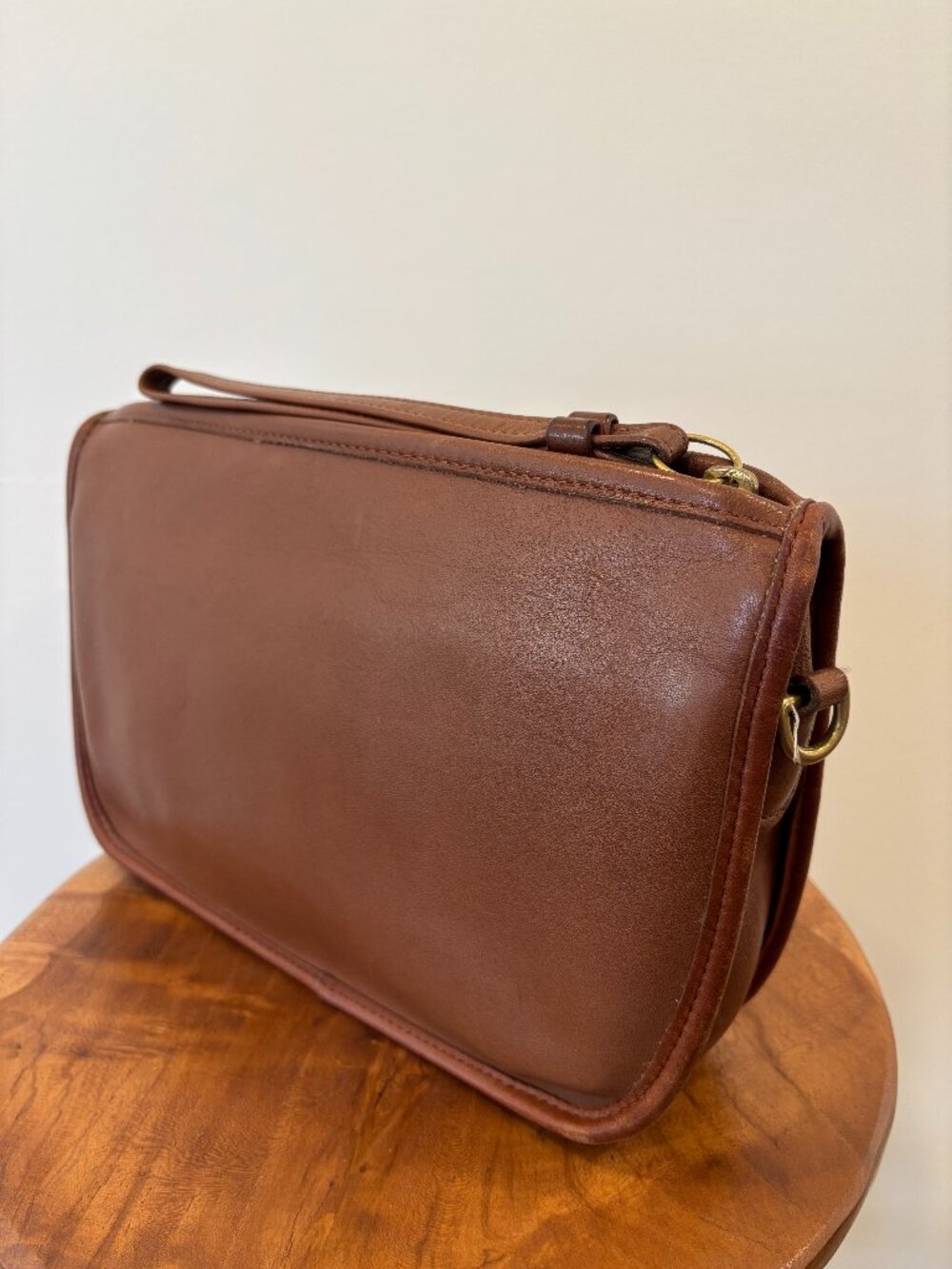 Vintage Coach Bag Purse #9968 Mitchell Leather Zip Top - British Tan